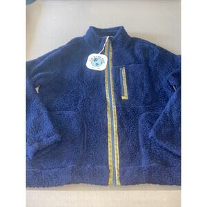 Todd & Co Sespe Sherpa Navy Blue Recycled Zip Jacket Coat Men’s Size XL NWT